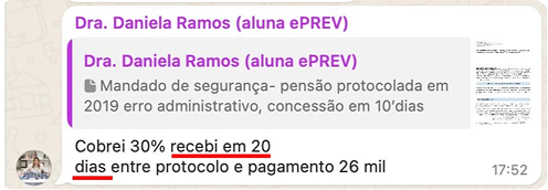 Depoimento visual de aluno da ePREV 02