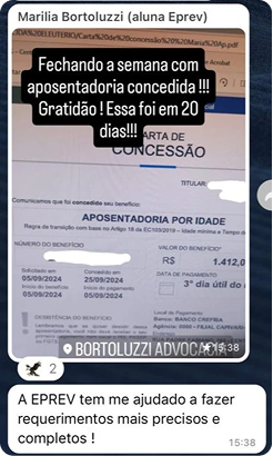 Depoimento visual de aluno da ePREV 07