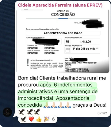 Depoimento visual de aluno da ePREV 08